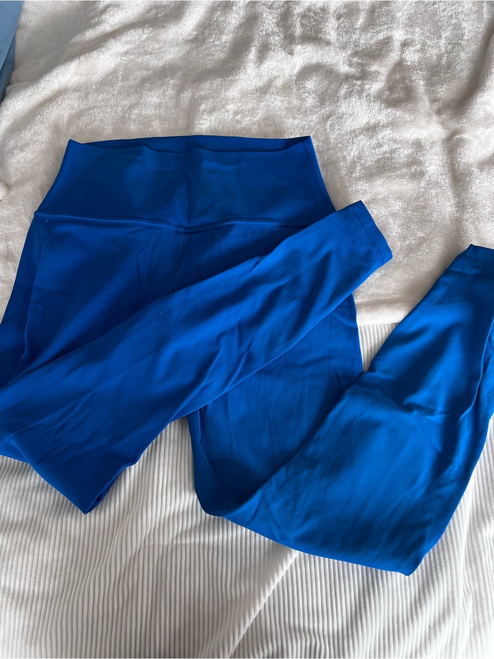 CRZ YOGA Bright Blue High-Waist Leggings and Sports Bra